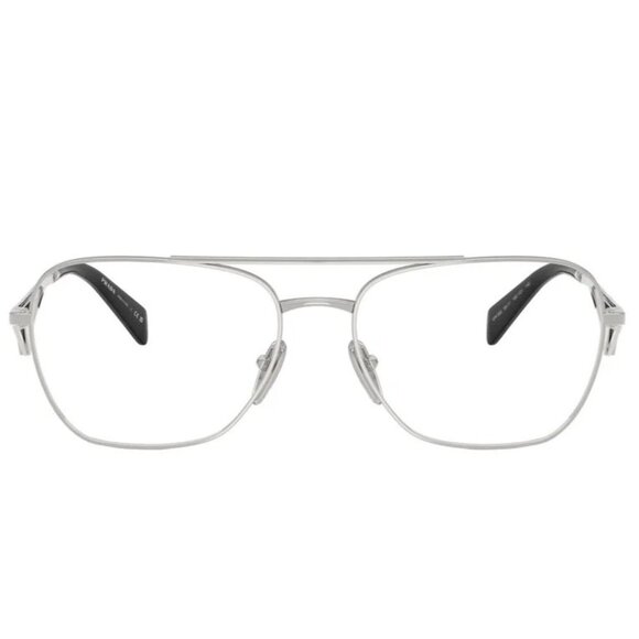 NEW PRADA PRB50V 1BC1O1 SILVER EYEGLASSES PRADA PR B50V 1BC1O1 - Picture 2 of 4